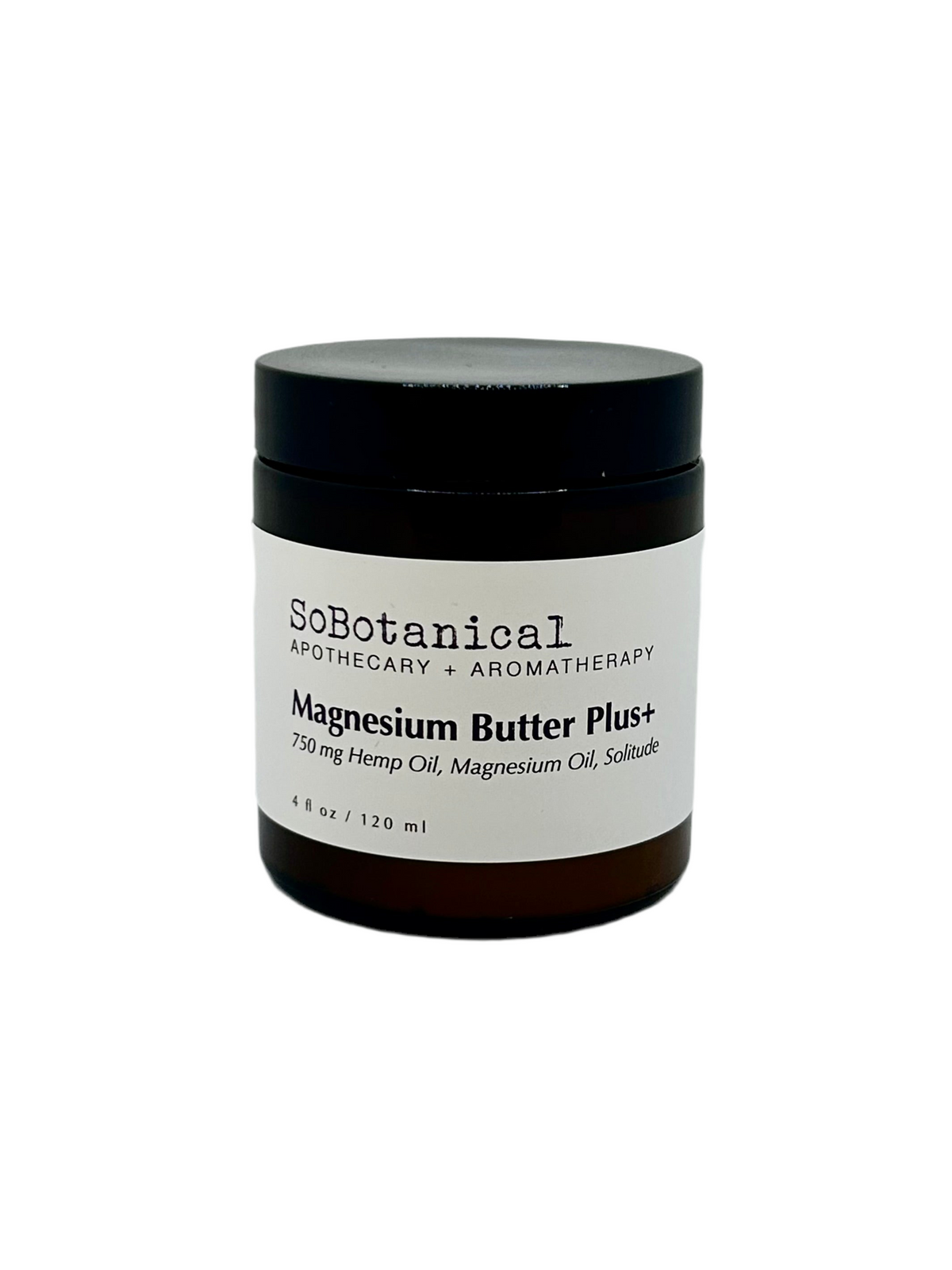 SoBotanical Magnesium Butter Plus Solitude jar