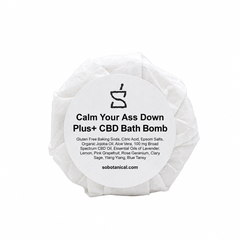 SoBotanical Calm Your Ass Down PLUS+ Bath Bomb — front view